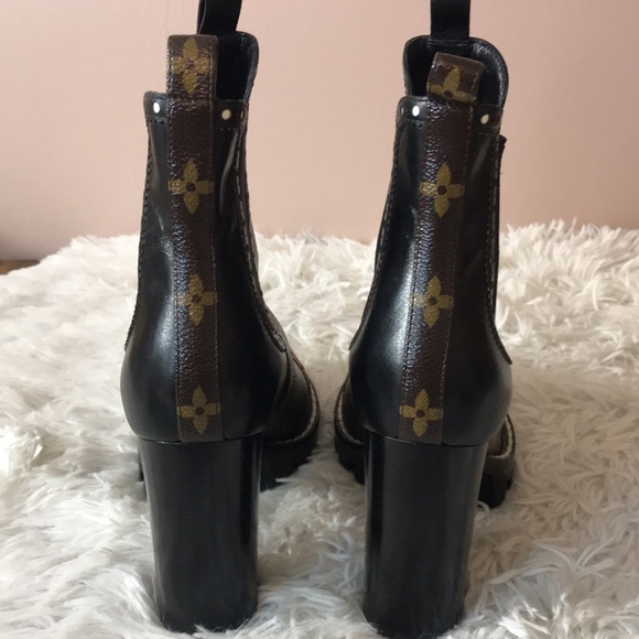 Louis Vuitton Calfskin Monogram Star Trail Ankle Boots - Picture 4 of 16